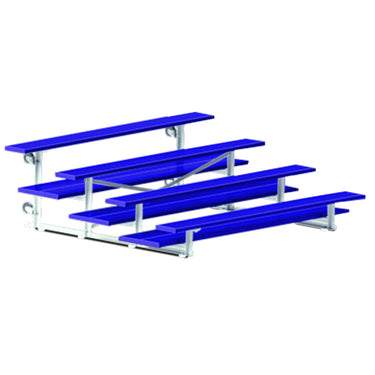 Bleacher - 7-1/2 ft. (4 Row - Double Foot Plank) - Tip & Roll (Powder Coated)